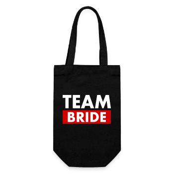Team bride - Gift Bag for Bottles - black - Front