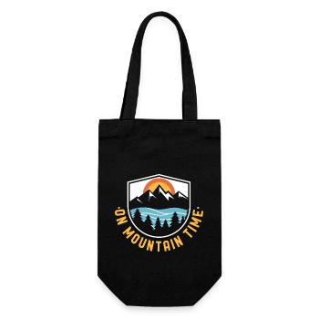 On Mountain Time - Geschenkbeutel für Flaschen - Schwarz - Vorne