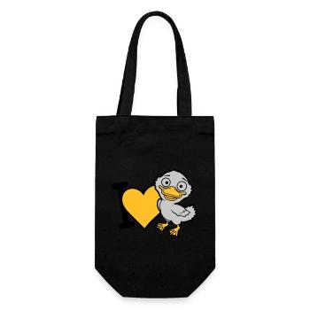 I Love Ducklings Comic - Gift Bag for Bottles - black - Front