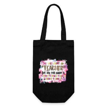 My Nickname Teacher But My Full Names is Teacher - Gift Bag for Bottles - black - Front