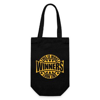 What Winners Look Like - Geschenkbeutel für Flaschen - Schwarz - Vorne