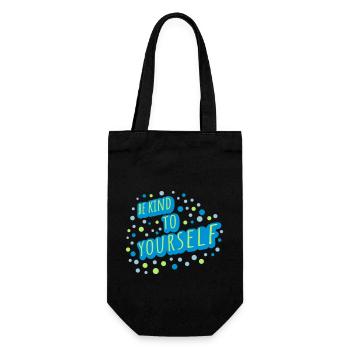 be kind to yourself - Gift Bag for Bottles - black - Front
