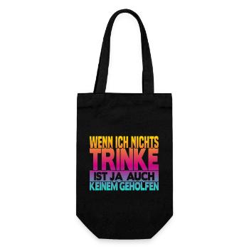 When I don't drink anything - Gift Bag for Bottles - black - Front