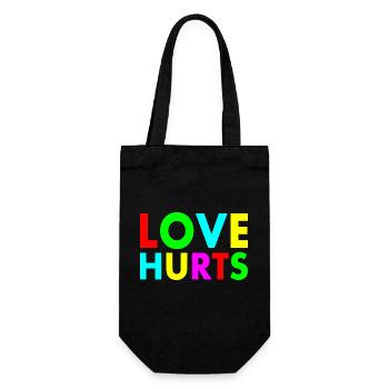 Love hurts - Geschenkbeutel für Flaschen - Schwarz - Vorne