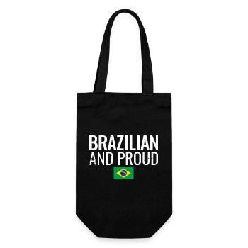 Drapeau brésilien et fier du Brésil - Sac à bouteille - noir - Devant