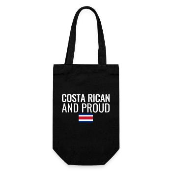 Costa Rican And Proud Costa Rica Flag - Gift Bag for Bottles - black - Front
