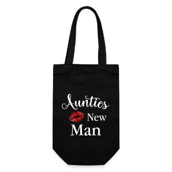Aunties new Man - Gift Bag for Bottles - black - Front