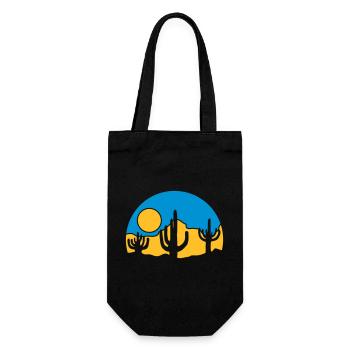 Cacti Nature Sun Desert - Gift Bag for Bottles - black - Front