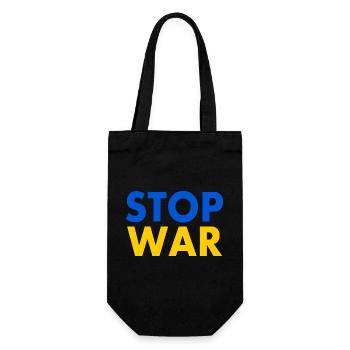 Stop war - Gift Bag for Bottles - black - Front