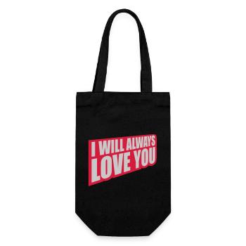 I will always love - Gift Bag for Bottles - black - Front