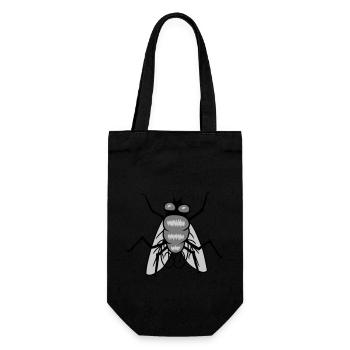 Conception de petits insectes mouches domestiques - Sac à bouteille - noir - Devant