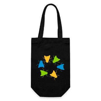 Équipe colorée du groupe de vol de maison - Sac à bouteille - noir - Devant