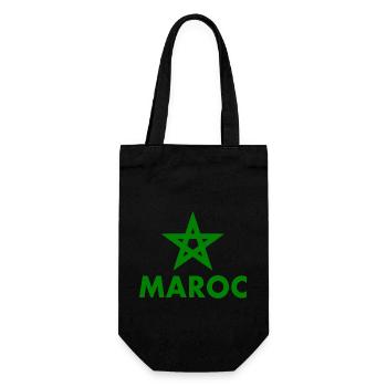 Marokko - Geschenkbeutel für Flaschen - Schwarz - Vorne