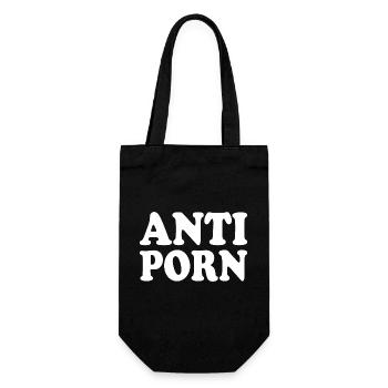 Anti porno - Sac à bouteille - noir - Devant