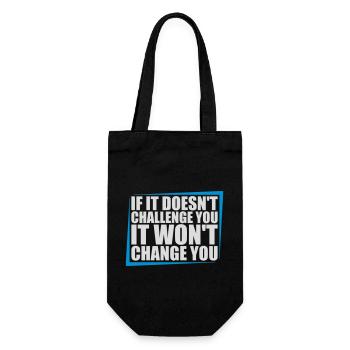 Séance d’entraînement Fitness Motivation Citation - Sac à bouteille - noir - Devant