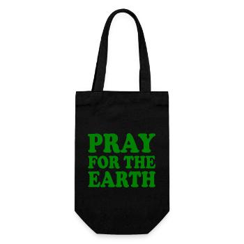 Pray for the earth - Sac à bouteille - noir - Devant