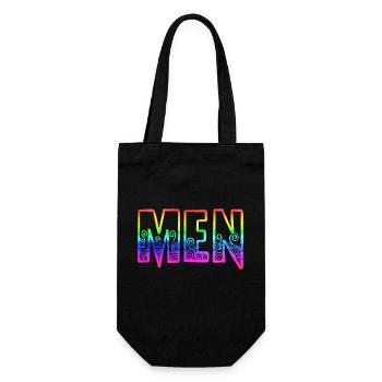 men rs regenbogen - Geschenkbeutel für Flaschen - Schwarz - Vorne