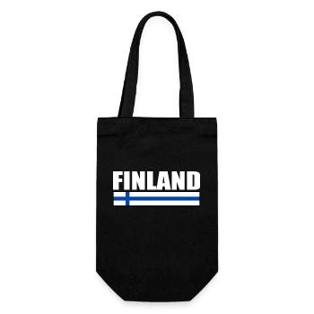 FINLAND FINNISH FLAG - Gift Bag for Bottles - black - Front