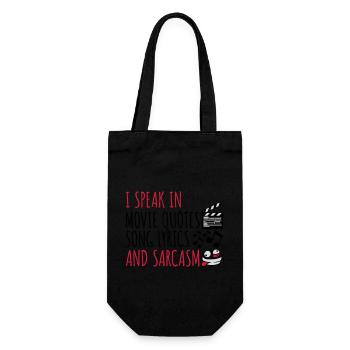 parler des paroles et du sarcasme - Sac à bouteille - noir - Devant