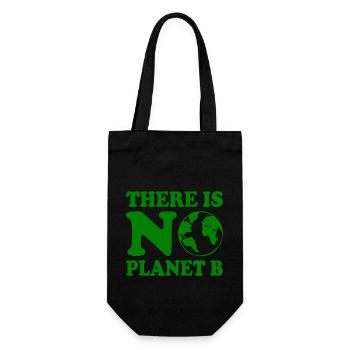 There is no planet b - Gift Bag for Bottles - black - Front