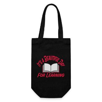 beautiful day for learning - Gift Bag for Bottles - black - Front