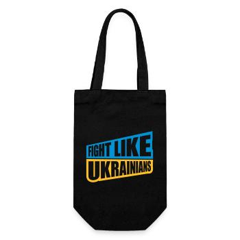 fight like ukrainians quote - Gift Bag for Bottles - black - Front