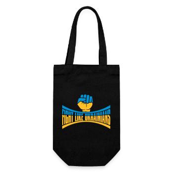 fight like ukrainians quote - Gift Bag for Bottles - black - Front