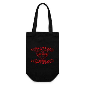 Love Saying - Gift Bag for Bottles - black - Front