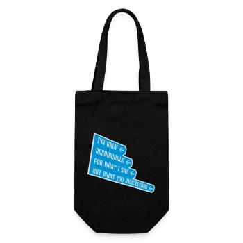 ce que je dis citation - Sac à bouteille - noir - Devant