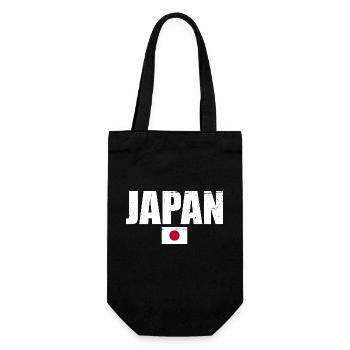 Japan Japanische Flagge Japaner - Geschenkbeutel für Flaschen - Schwarz - Vorne