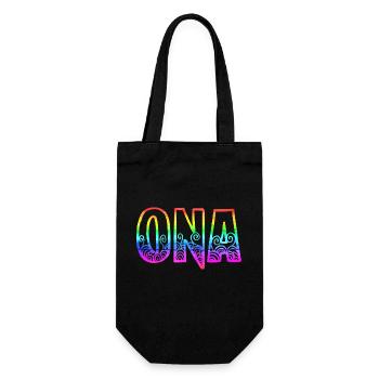 ona rs regenbogen - Geschenkbeutel für Flaschen - Schwarz - Vorne