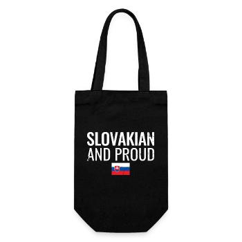 Slovakian And Proud Slowakei Slowakisch Slowake - Geschenkbeutel für Flaschen - Schwarz - Vorne