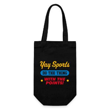 Yay Sports Machen Sie die Sache mit den Punkten - Geschenkbeutel für Flaschen - Schwarz - Vorne