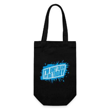 only talking to dog - Gift Bag for Bottles - black - Front