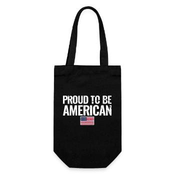 Proud To Be American Amerikanisch USA - Gift Bag for Bottles - black - Front