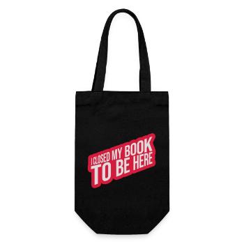 I closed my book - Gift Bag for Bottles - black - Front