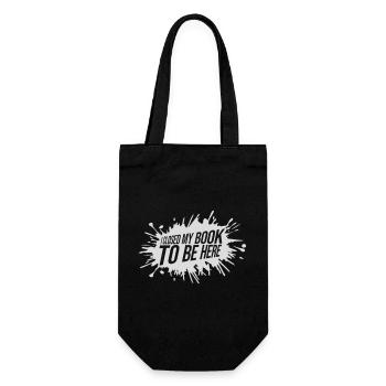 I closed my book - Gift Bag for Bottles - black - Front