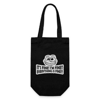 everything is fine Zitat - Geschenkbeutel für Flaschen - Schwarz - Vorne