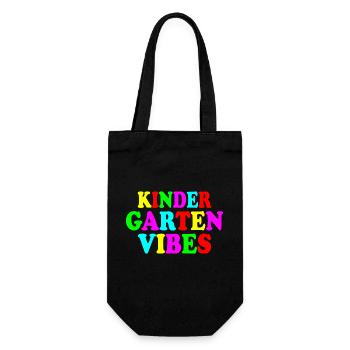 kindergarten vibes - Gift Bag for Bottles - black - Front