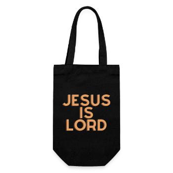 Jésus est Seigneur - Citation chrétienne - Sac à bouteille - noir - Devant