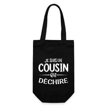 cousin qui déchire cadeau cousin - Sac à bouteille - noir - Devant