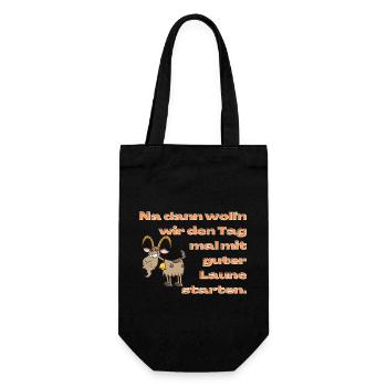 Good mood into day 3 - Gift Bag for Bottles - black - Front