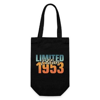 70th birthday Born 1953 70 years - Gift Bag for Bottles - black - Front