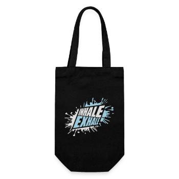 Inspirez expirez Yoga citation - Sac à bouteille - noir - Devant