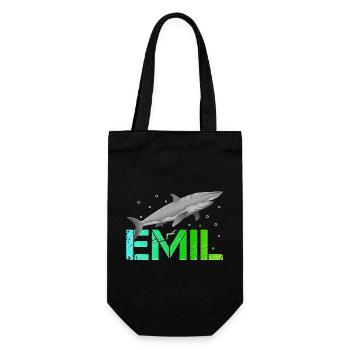 Emil Geburtstag Emil Namenstag - Geschenkbeutel für Flaschen - Schwarz - Vorne