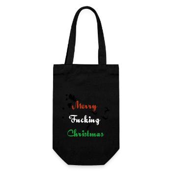 merryfuckinchristmmas - Gift Bag for Bottles - black - Front