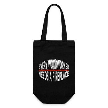 carpenter joke carpenter chainsaw carpenter - Gift Bag for Bottles - black - Front