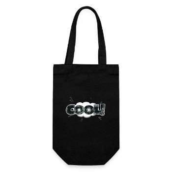 cooler Comic Style Bubble Graffiti Schriftzug - Geschenkbeutel für Flaschen - Schwarz - Vorne