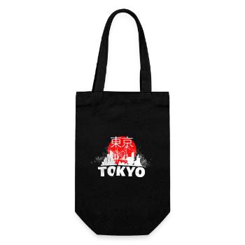 Tokyo Japon Asie Ville Skyline Police Grunge - Sac à bouteille - noir - Devant