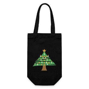 Christmas tree - Gift Bag for Bottles - black - Front